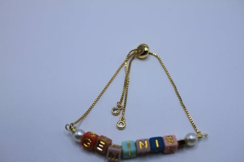Custom Multicolor Letter Bracelet – Utopia Personalized Jewelry